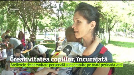 În Capitală, zeci de copii şi-au petrecut timpul liber la fel de fel de ateliere interactive