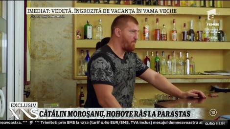 Cătălin Moroșanu, hohote de râs la parastas, în emisiunea "Poftiți la Nea Mărin"