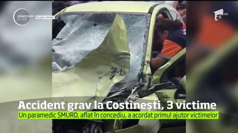 Accident grav la intersecţia dintre drumul ce vine din staţiunea Costineşti şi DN 39