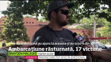 Ambarcațiune răsturnată! 17 turiști și-au pierdut viața în apele agitate dintr-un lac din Missouri