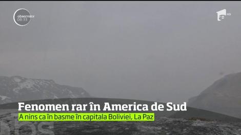 Fenomen extrem de RAR în America de Sud! A nins ca în povești!