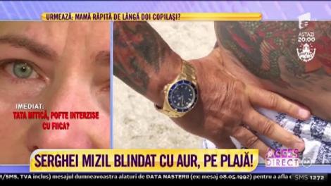 S-a lăsat cu hohote de râs! Serghei Mizil, blindat cu aur pe plajele de pe litoral: "Românu-i ghiftuit de șaorme pe aici"