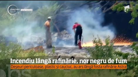 Un nor negru de fum a acoperit sudul oraşului Ploieşti