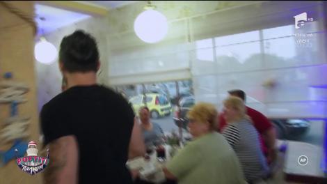 Sânziana Buruiană, Pepe, Romică Țociu și Minodora, ospătari de ocazie la „Poftiți la Nea Mărin"