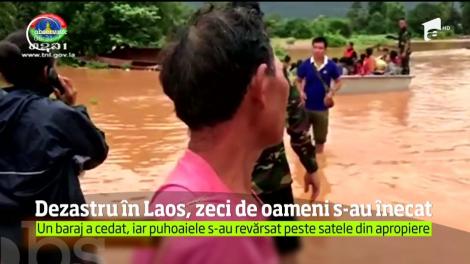 În Laos, sute de persoane sunt date dispărute, după ce un baraj aflat în construcţie s-a prăbuşit