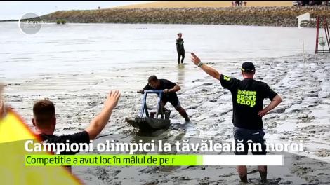 Un mal al fluviului Elba din Germania a găzduit o nouă ediţie a. "Olimpiadei Noroiului"
