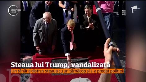 Steaua preşedintelui Donald Trump a apus! Este vorba despre cea de pe celebrul bulevard Walk of Fame din Hollywood