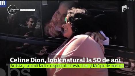 Celine Dion, look natural la 50 de ani