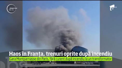 Haos în Franța, trenuri oprite după incendiu