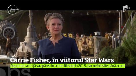 Regretata Carrie Fisher va reveni în rolul prinţesei Leia, în viitorul film din seria Star Wars