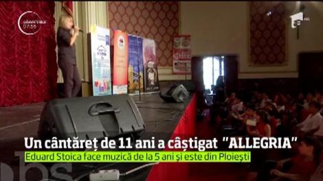 La 11 ani, un copil extrem de talentat din Ploieşti a impresionat pe toată lumea şi a câştigat a cincea ediţie a Concursului "ALLEGRIA"