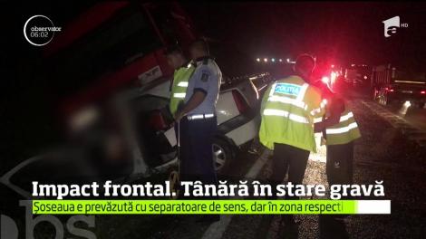 O tânără a fost la un pas de moarte, în localitatea Pieleşti, din Dolj, după ce a fost implicată într-un grav accident rutier