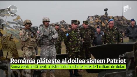 România este pregătită ca luna viitoare să facă plata pentru al doilea sistem de rachete Patriot, după ce va veni scrisoarea de acceptare din Statele Unite