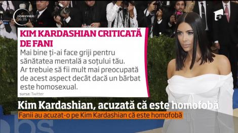 Kim Kardashian, acuzată că este homofobă