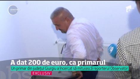 Un primar din județul Giurgiu a încercat să mituiască un reporter Observator