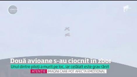 Două avioane s-au lovit în zbor şi s-au prăbuşit, chiar înaintea unui show aviatic din Suceava