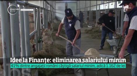 Ideea de Finanțe: eliminarea salariului minim