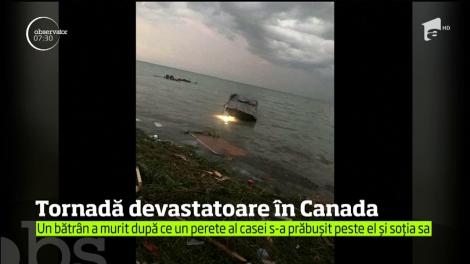 Fenomen meteo extrem în Canada. O tornadă devastatoare a făcut prăpăd în vestul statului Ontario