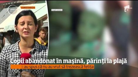 O fetiţă fost lăsată să doarmă în maşina încinsă de căldură, de părinţii care au plecat la plajă