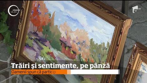 Se relaxează prin pictură! Zeci de oameni s-au instalat într-o tabără specială la Târgu Mureş