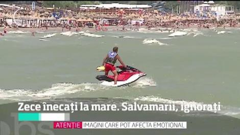 Zece înecați la mare. Salvamarii sunt ingrijorați