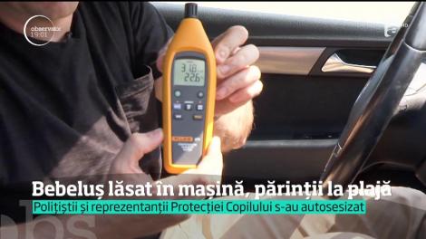 O fetiţă fost lăsată să doarmă în maşina încinsă de căldură, de părinţii care au plecat la plajă