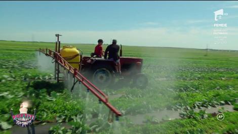 Șerban Copoț și Coco Marinescu, show cu tractorul pe câmp! „Vrem să facem o lume mai bună”