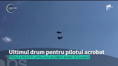 Pilotul care a murit în urma accidentului aviatic din Suceava a fost condus pe ultimul drum