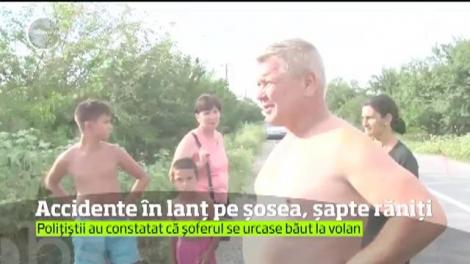 Accidente în lanţ pe şosele! În Dâmboviţa, un şofer şi pasagerul din dreapta au ajuns pe mâinile medicilor, după ce maşina în care se aflau s-a răsturnat pe câmp