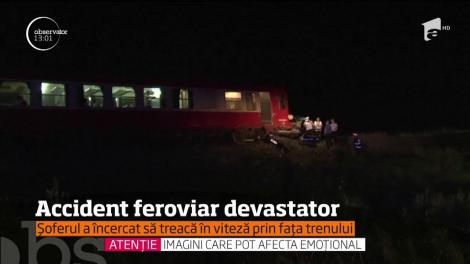 Nenorocire în judeţul Iaşi. Patru oameni au fost spulberaţi de tren, după ce şoferul maşinii în nu s-a asigurat