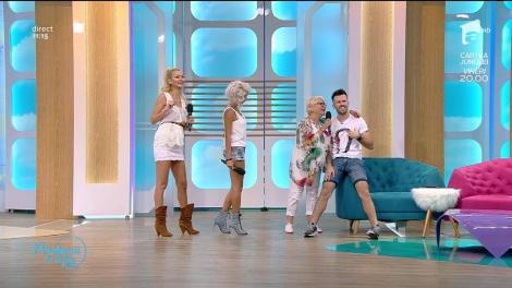 TRIO DE SENZAŢIE! Mirabela Dauer, Florin Ristei şi fetele de la Bambi cântă unul dintre cele mai cunoscute şlagăre româneşti. "Te-aştept să vii" s-a auzit LIVE la "Prietenii de la 10"