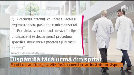 Dispariţie misterioasă a unei paciente dintr-un spital de psihiatrie din Bucureşti
