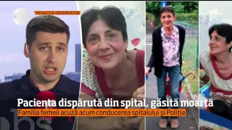 Este anchetă la Spitalul Obregia din Capitală după ce femeia dispărută acum şase zile, a fost găsită moartă, chiar în curtea unităţii sanitare