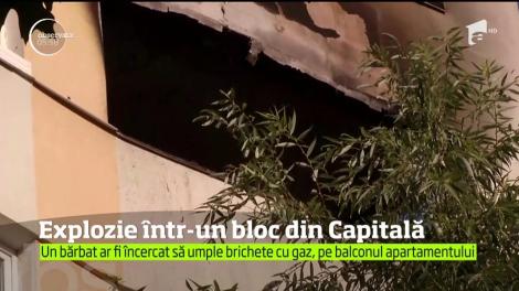 O puternică explozie a zguduit un bloc din cartierul Titan, după ce un bărbat s-ar fi apucat să încarce brichete cu gaz, pe balcon