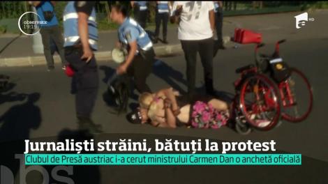 Jurnaliști străini, bătuți a protestul din Piață Victoriei