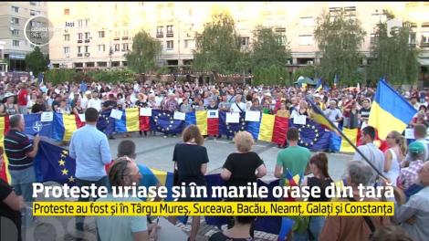 Proteste uriașe în marile orașe din țară