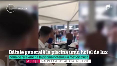Bătaie genelara la piscină unui hotel de lux din Bucureşti