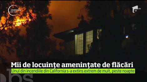 Unul din incendiile majore de vegetaţie din California s-a extins, peste noapte, până la o suprafaţă dublă faţă de ziua dinainte!