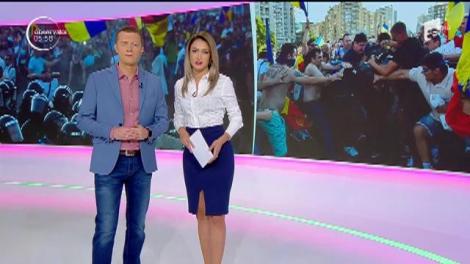 Mitingul Diasporei, care a început liniştit în Piaţa Victoriei, s-a transformat într-un adevărat război cu jandarmii!