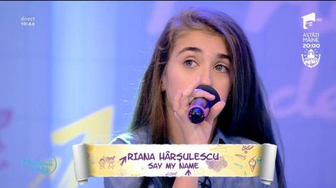 Riana Hârșulescu cântă live piesa „Say my name”