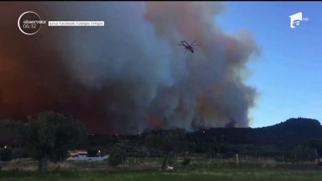 Autorităţile din Grecia sunt în alertă din cauza unui nou incendiu de pădure de amploare, care nu este deocamdată controlat