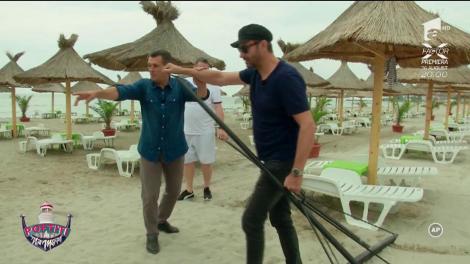 Nicolai Tand și Cătălin Oprișan au greblat o plaja pentru Nea Mărin!