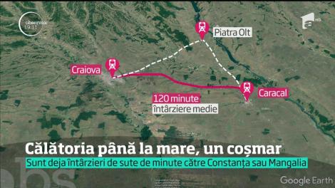 Haos &icirc;n gări! Trenurile adună ore de &icirc;nt&acirc;rziere după ce o garnitură s-a prăbuşit şi a rupt un pod!