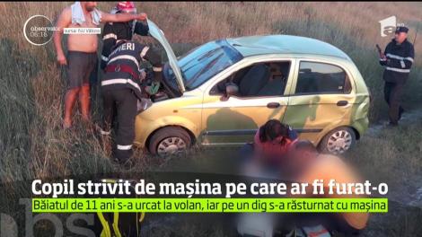 Incident şocant în Vâlcea. Un copil de 11 ani a murit pe loc, strivit de maşina pe care chiar el ar fi furat-o de la vecini