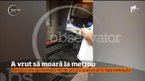 Un bărbat din Capitală a încercat să îşi ia viaţa aruncându-se în faţa unei garnituri de metrou