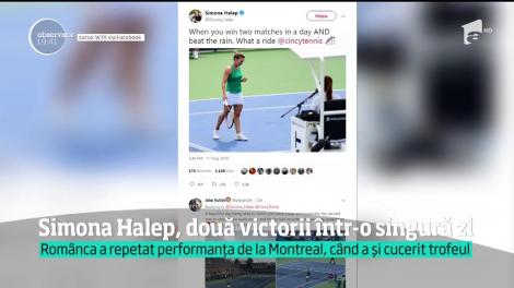 Pentru Simona Halep, să câştige două meciuri în aceeaşi zi a devenit deja un lucru obişnuit