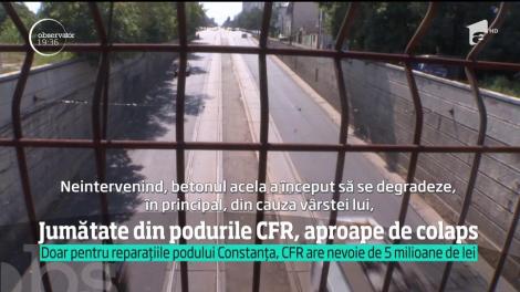Jumătate din podurile de cale ferată din România au nevoie urgentă de reparaţii capitale