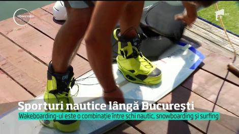 Cei care iubesc sporturile pe apă, dar n-au ajuns la mare, şi-au potolit setea de adrenalină lângă Bucureşti