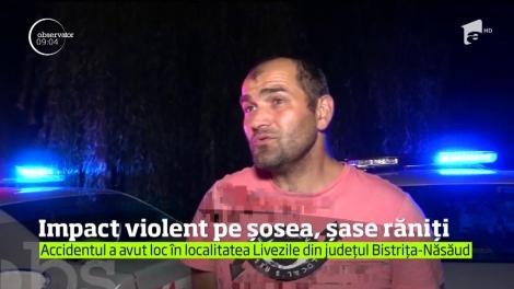Accident pe o şosea din Bistriţa Năsăud. Şase oameni au ajuns la spital