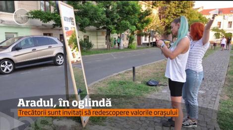 Aradul este împânzit de oglinzi! Trecătorii sunt invitați să redescopere valorile orașului